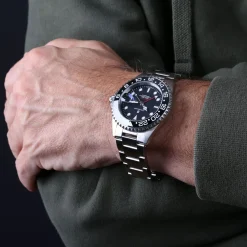 Steinhart Watches Duikhorloges 42 Mm^Gmt-Ocean 1 Zwart Keramiek Duikhorloge