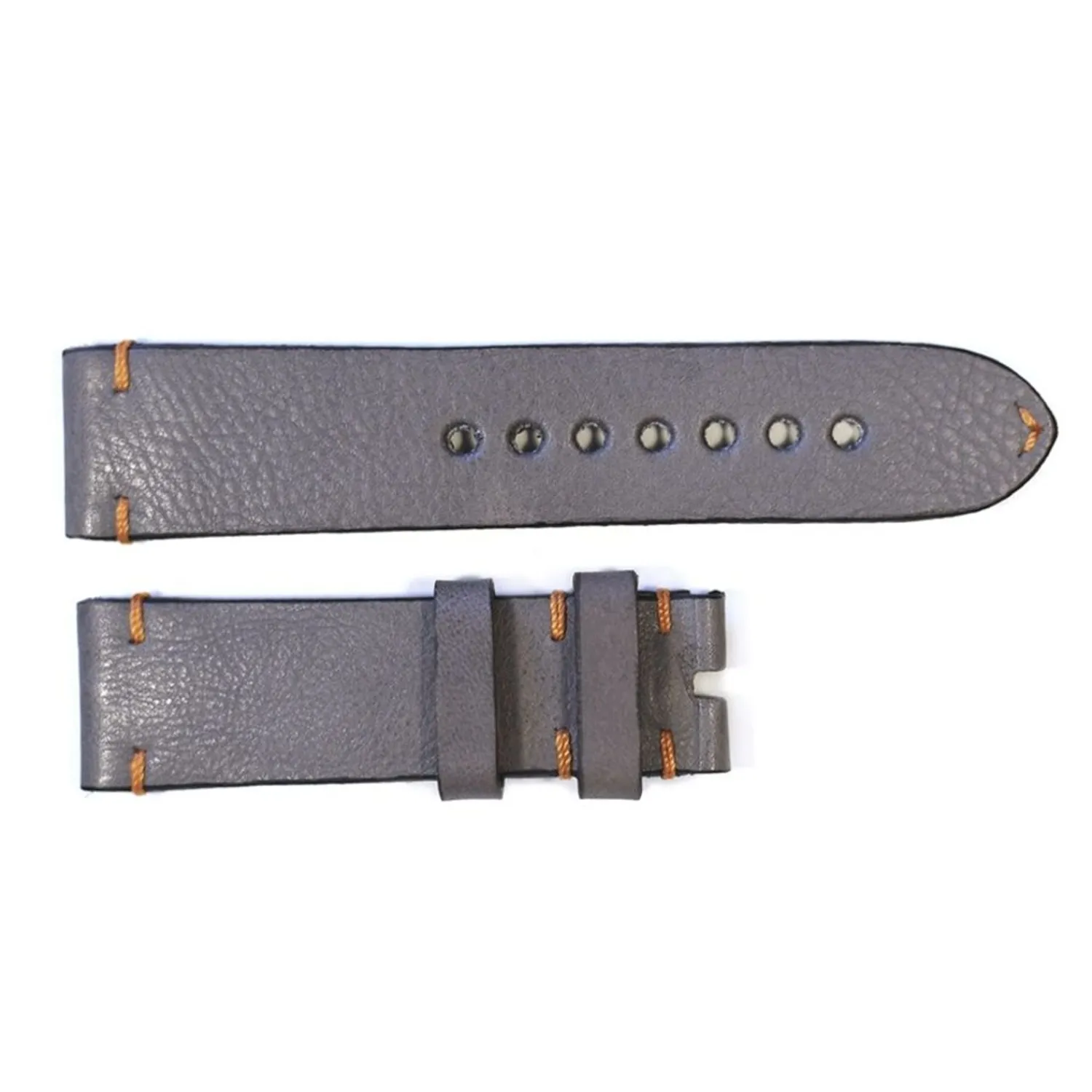 Steinhart Watches Bandjes 24 Mm^Leren Band Grijs Voor Triton Titan 1000 Grose M