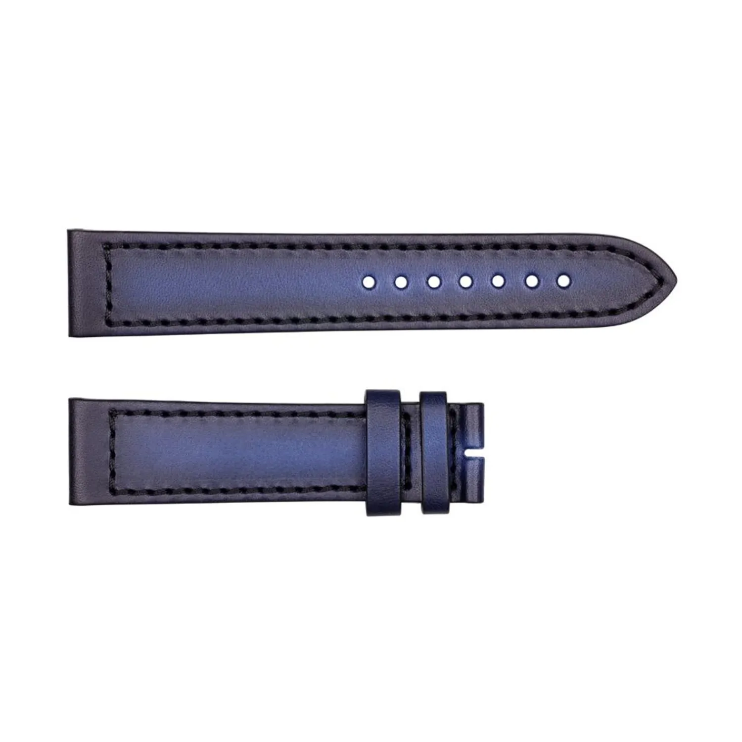 Steinhart Watches Bandjes 22 Mm^Leren Band Voor Ocean Two Carbon Blue Maat M