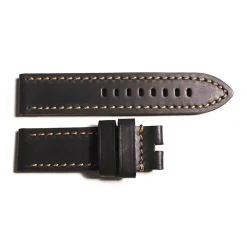 Steinhart Watches Bandjes 24 Mm^Leren Band Zwart Marone Vintage Maat M
