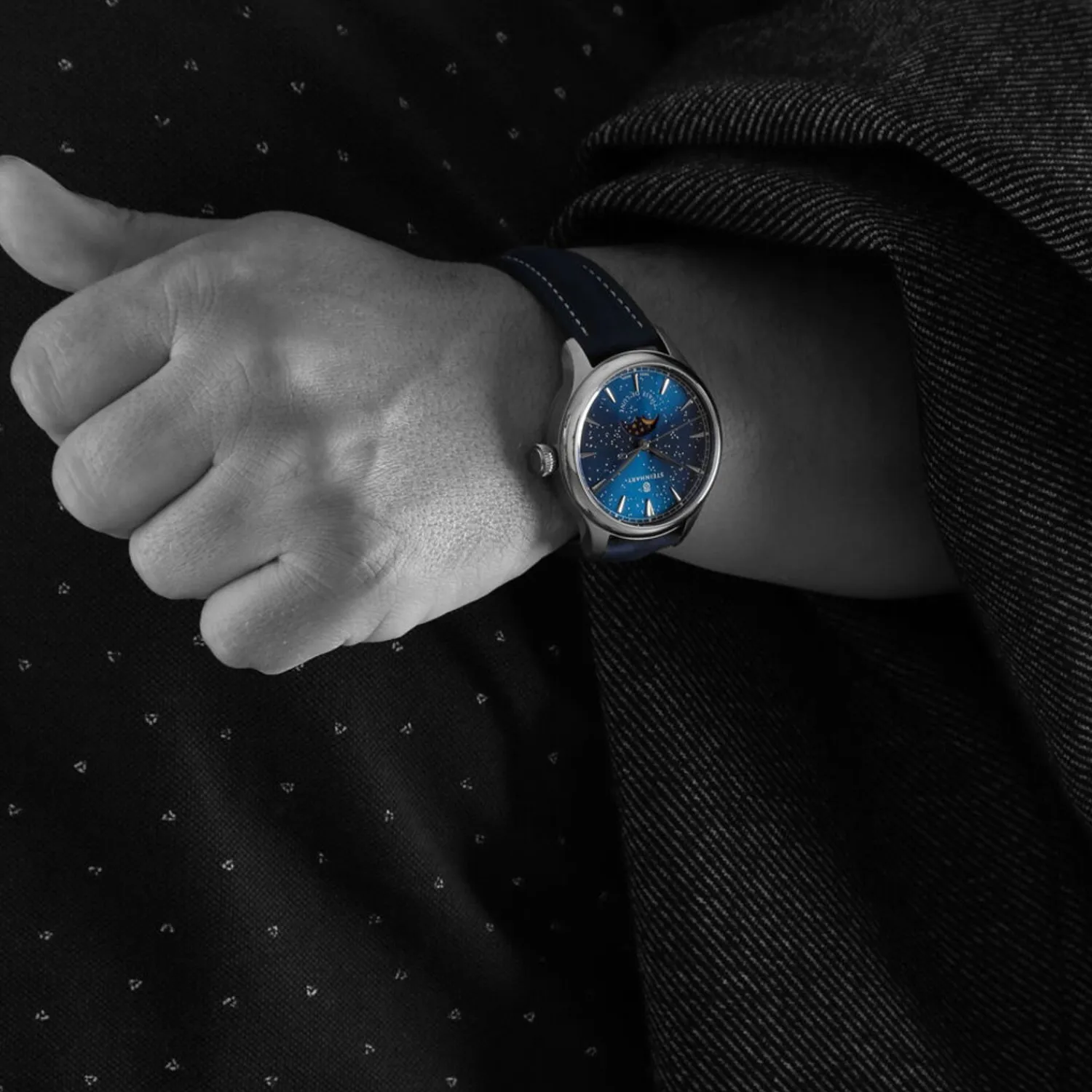 Steinhart Watches Maritieme Horloges^Mariene Maanfase Blauw