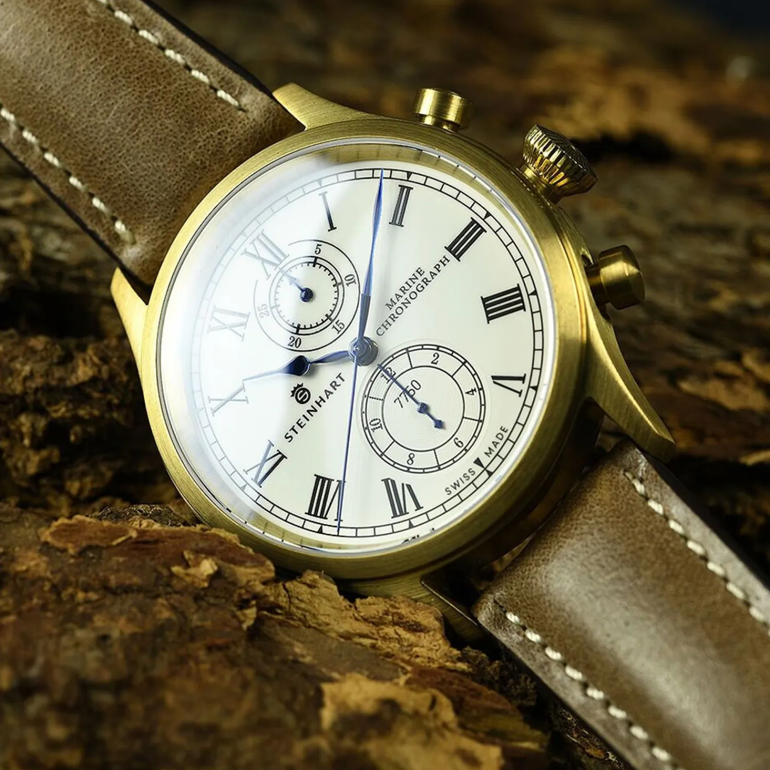 Steinhart Watches Chronografen^Marinechronograaf Brons Premium Romisch