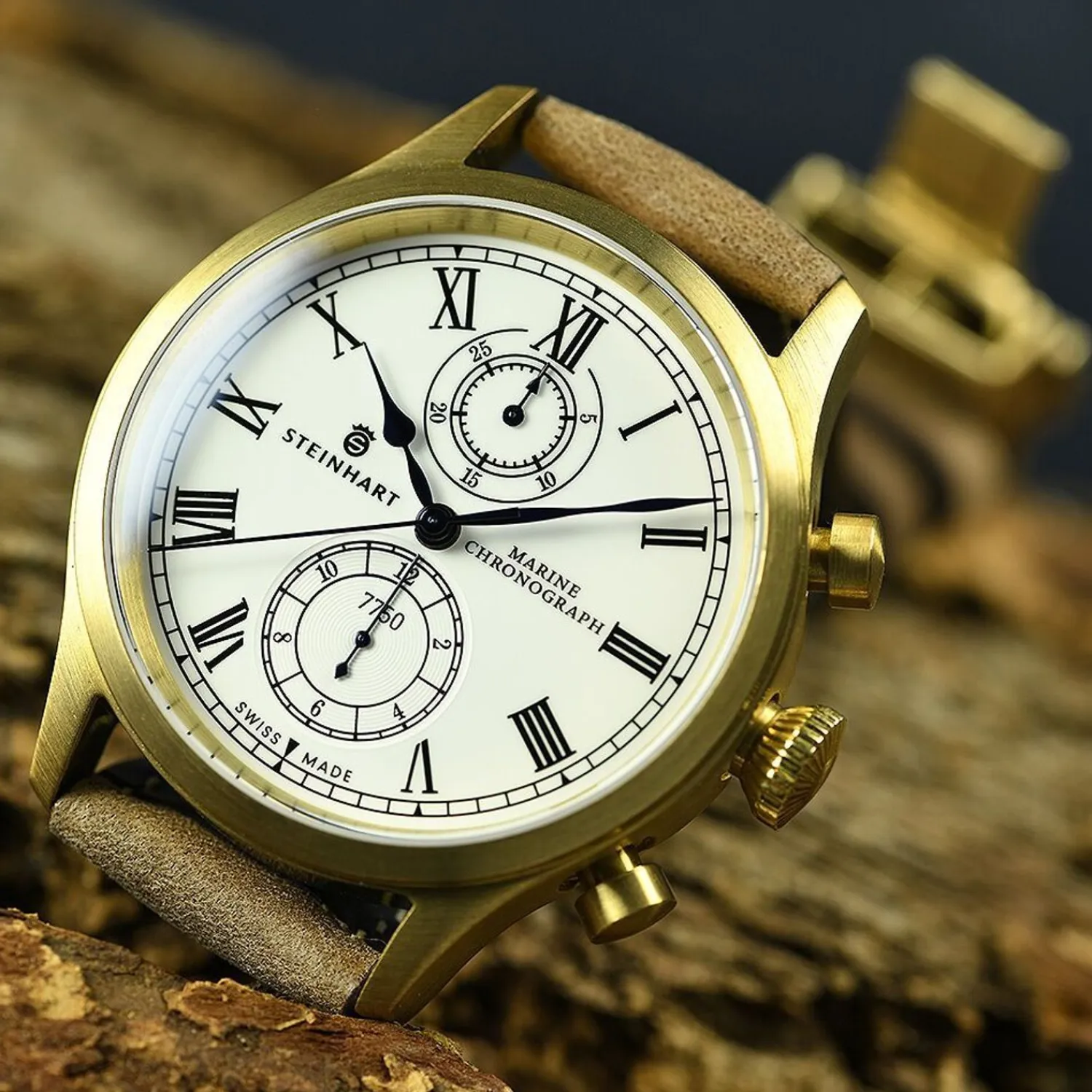 Steinhart Watches Chronografen^Marinechronograaf Brons Premium Romisch