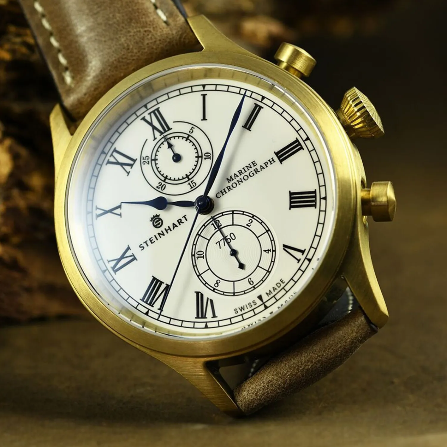 Steinhart Watches Chronografen^Marinechronograaf Brons Premium Romisch