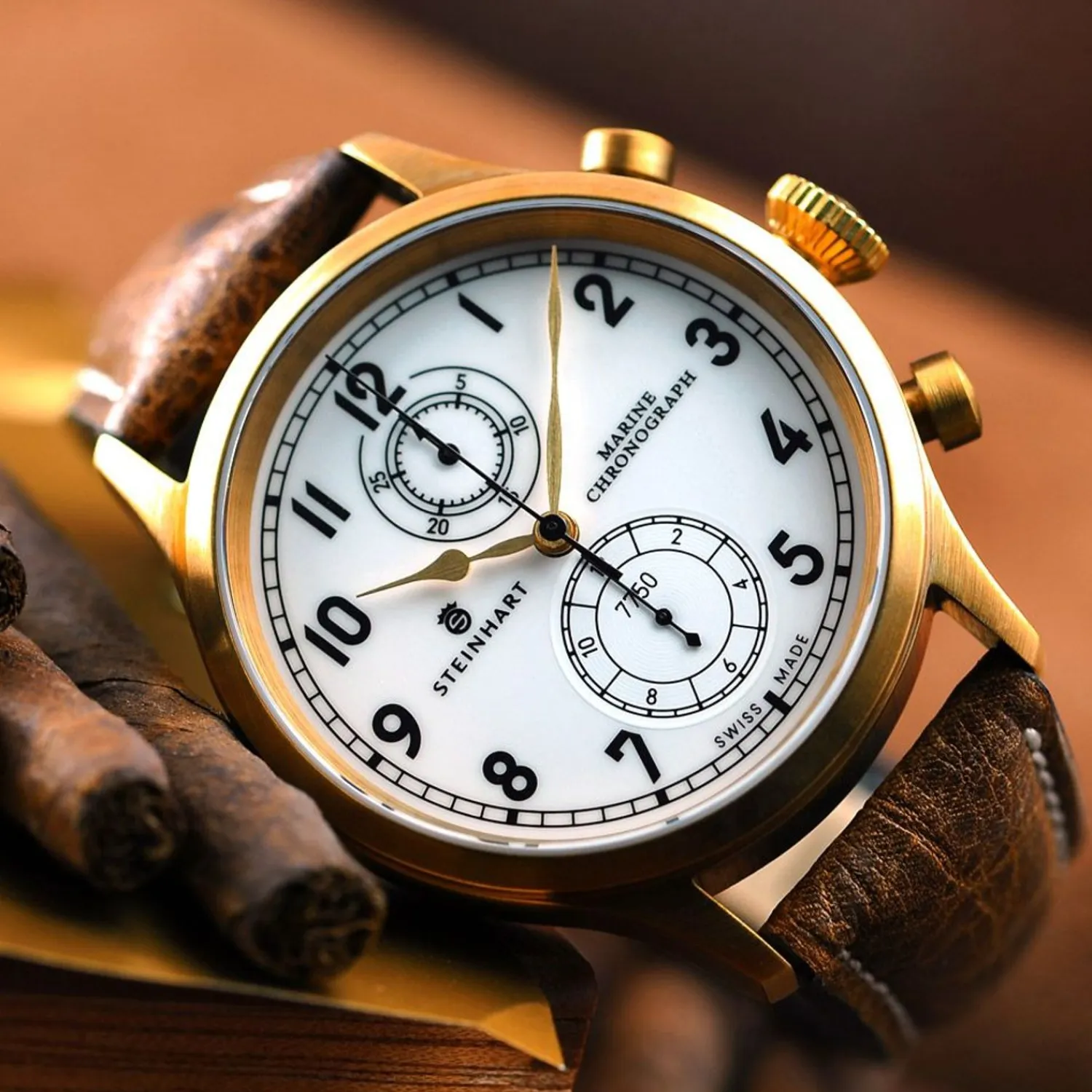 Steinhart Watches Premium Lijn^Marine-Chronograaf Brons Premium