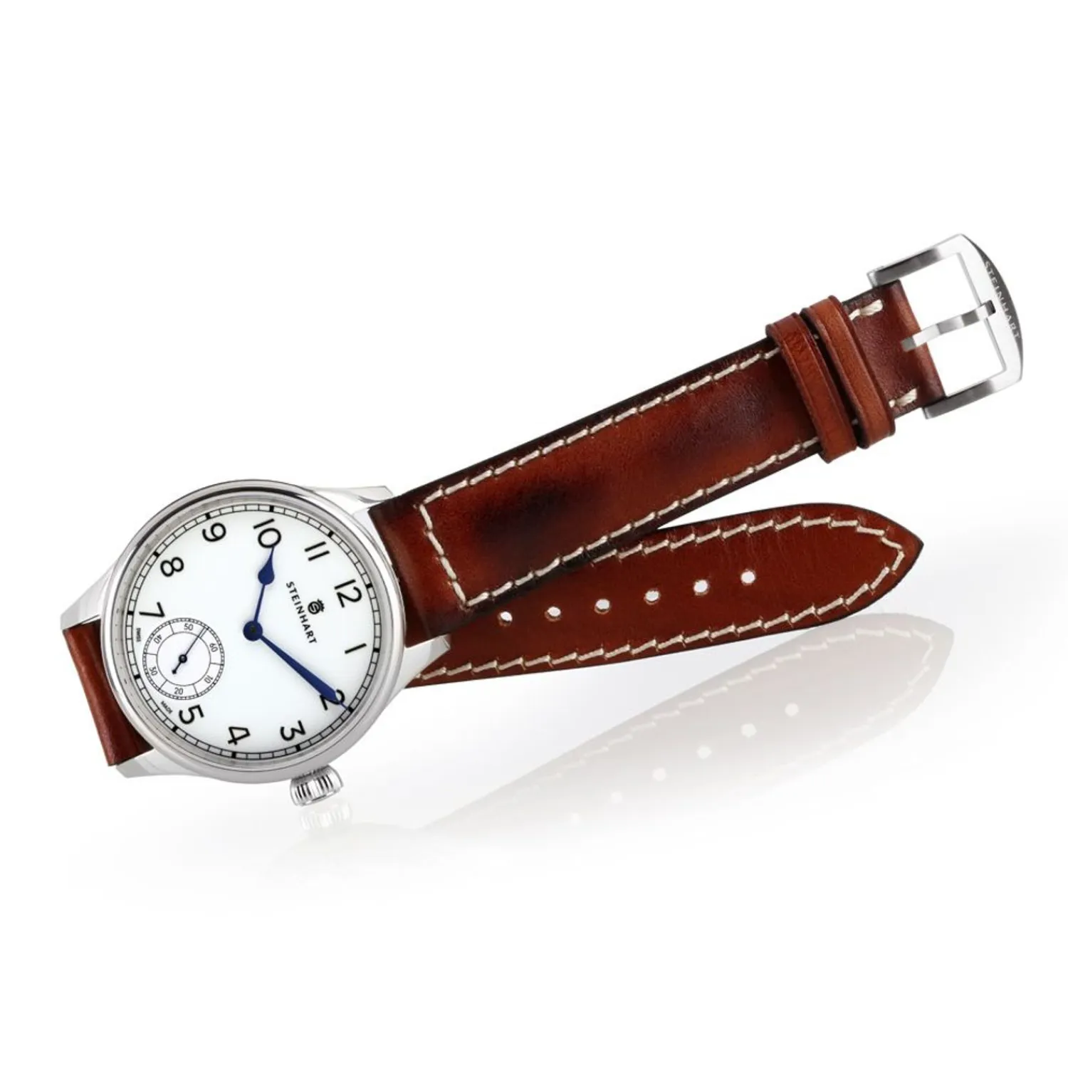 Steinhart Watches Maritieme Horloges^Marine Chronometer 42 Wit Arabisch