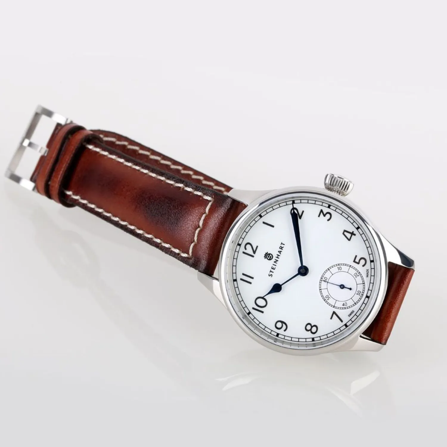 Steinhart Watches Maritieme Horloges^Marine Chronometer 42 Wit Arabisch