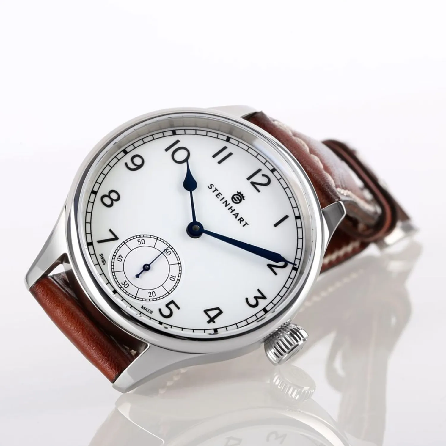 Steinhart Watches Maritieme Horloges^Marine Chronometer 42 Wit Arabisch