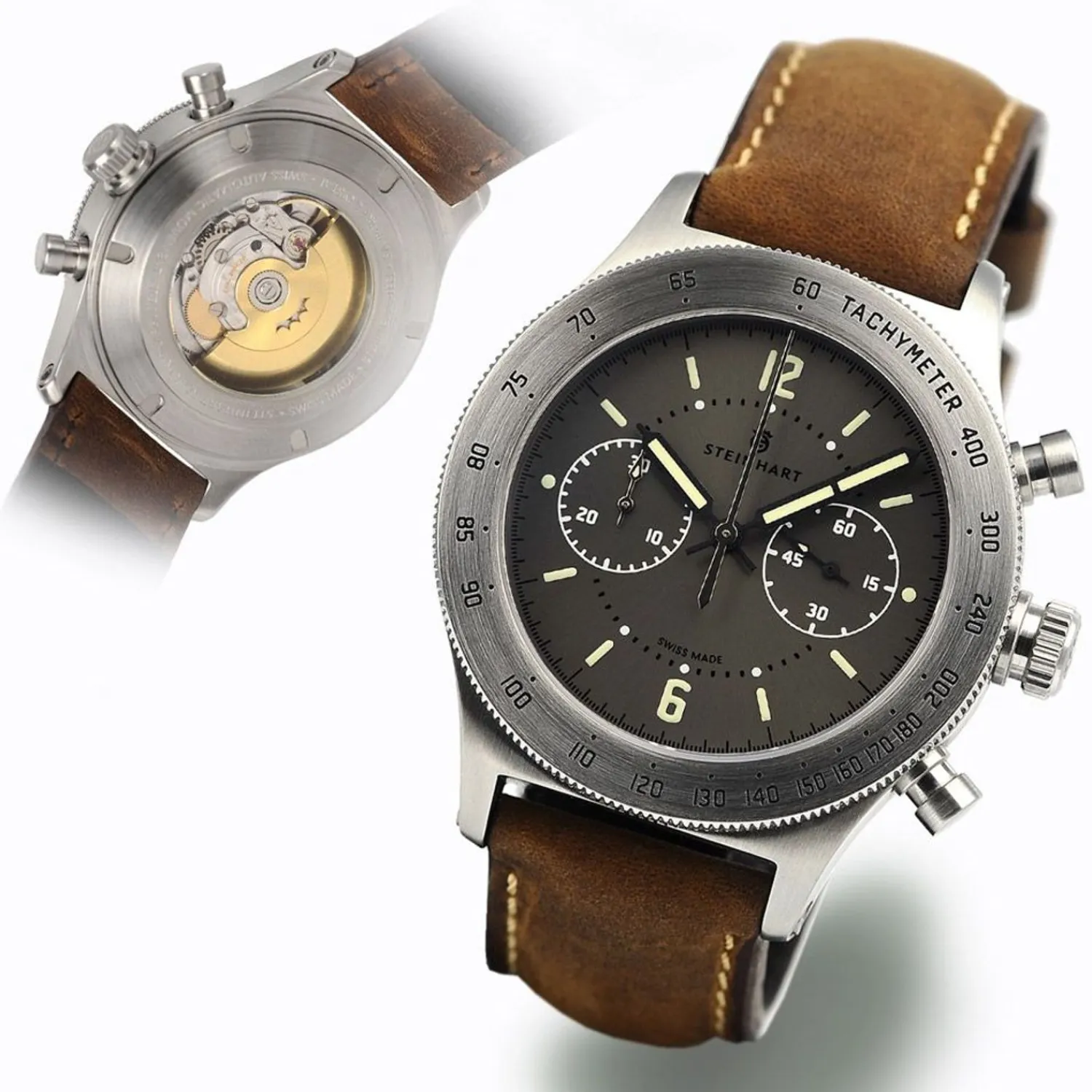 Steinhart Watches Maritieme Horloges^Marineofficier Grau