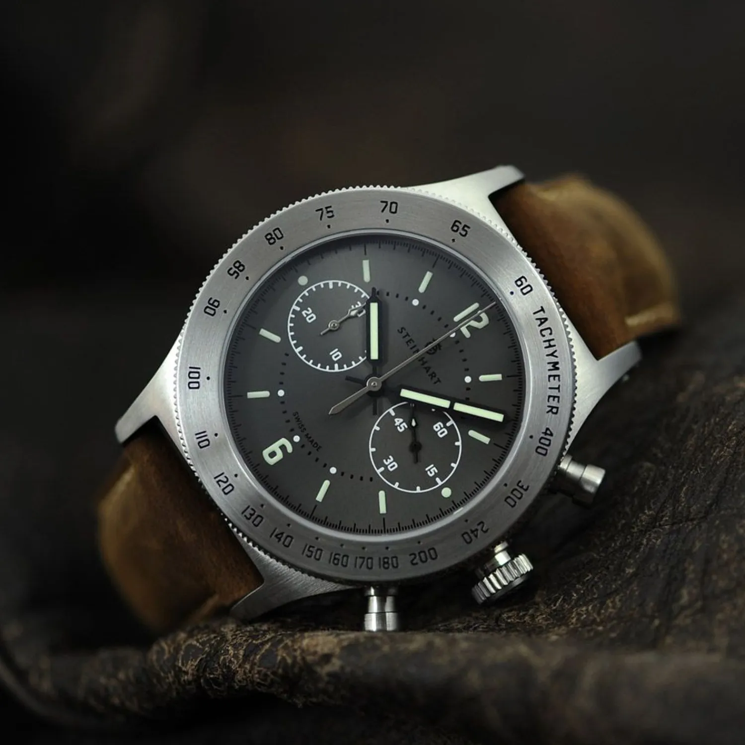 Steinhart Watches Maritieme Horloges^Marineofficier Grau
