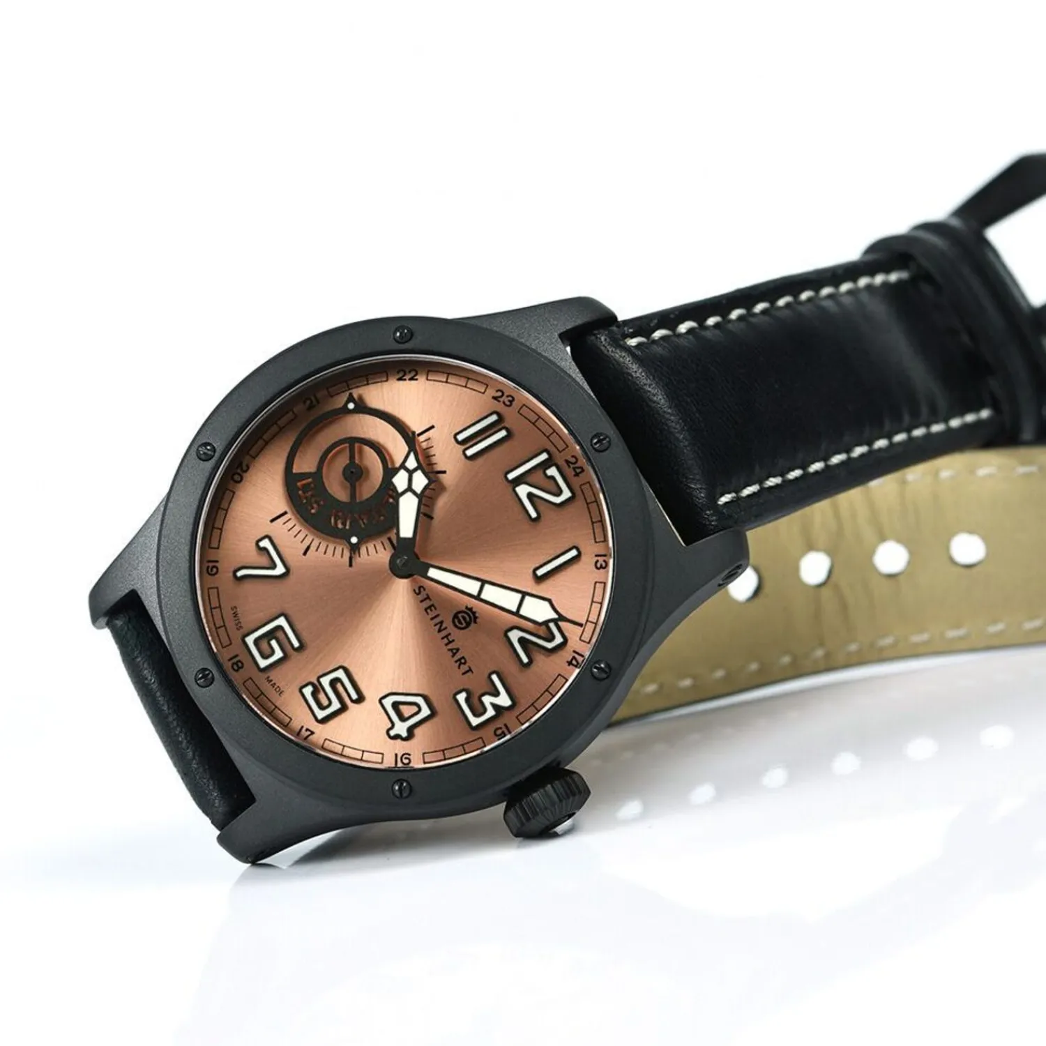 Steinhart Watches Beperkte Editie^Militaire 47 St1 Pink Gold Ltd.-Editie