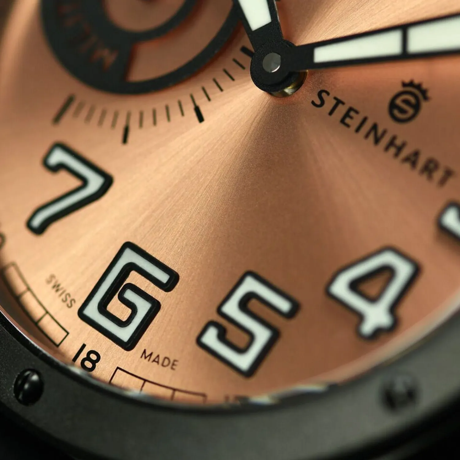 Steinhart Watches Beperkte Editie^Militaire 47 St1 Pink Gold Ltd.-Editie