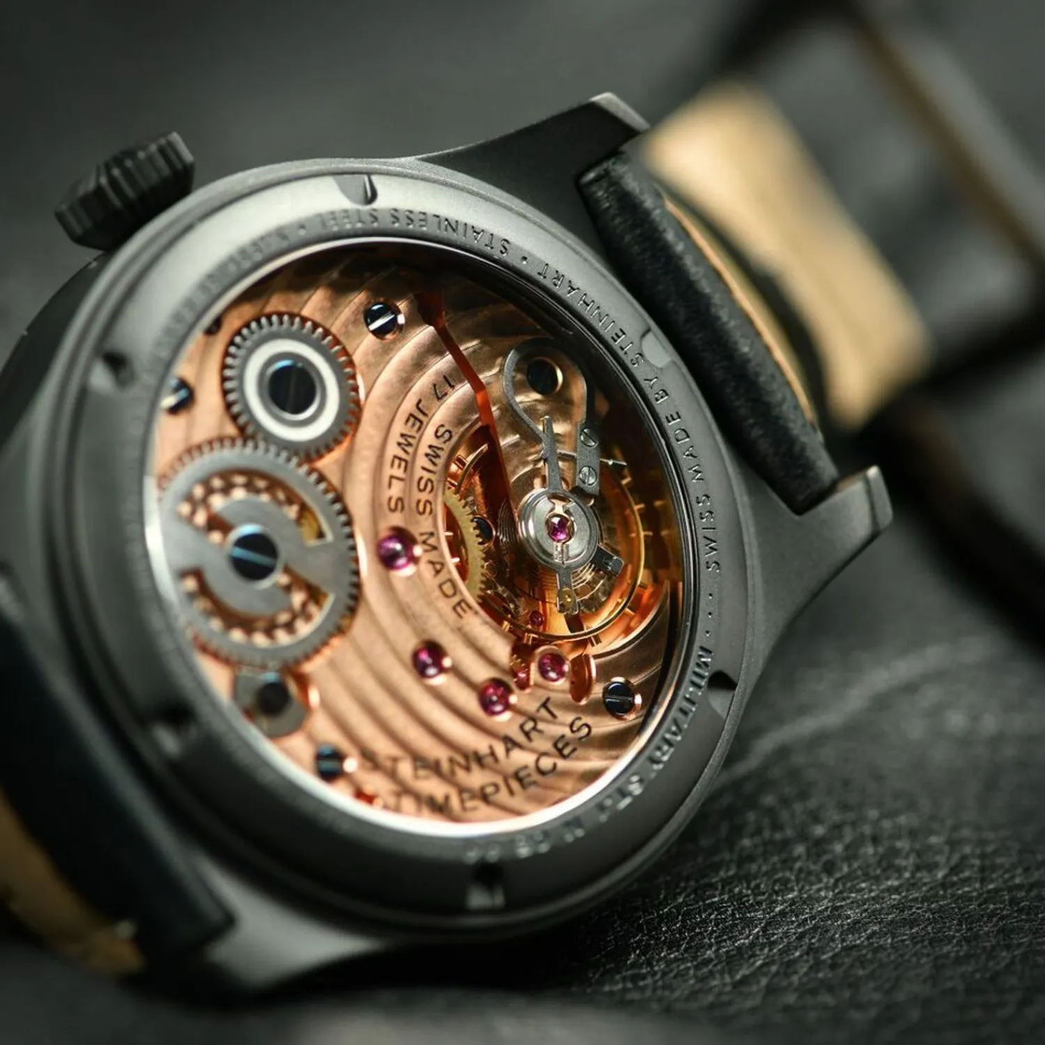 Steinhart Watches Beperkte Editie^Militaire 47 St1 Pink Gold Ltd.-Editie