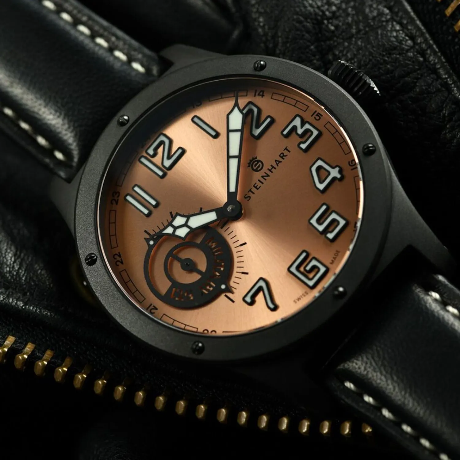 Steinhart Watches Beperkte Editie^Militaire 47 St1 Pink Gold Ltd.-Editie