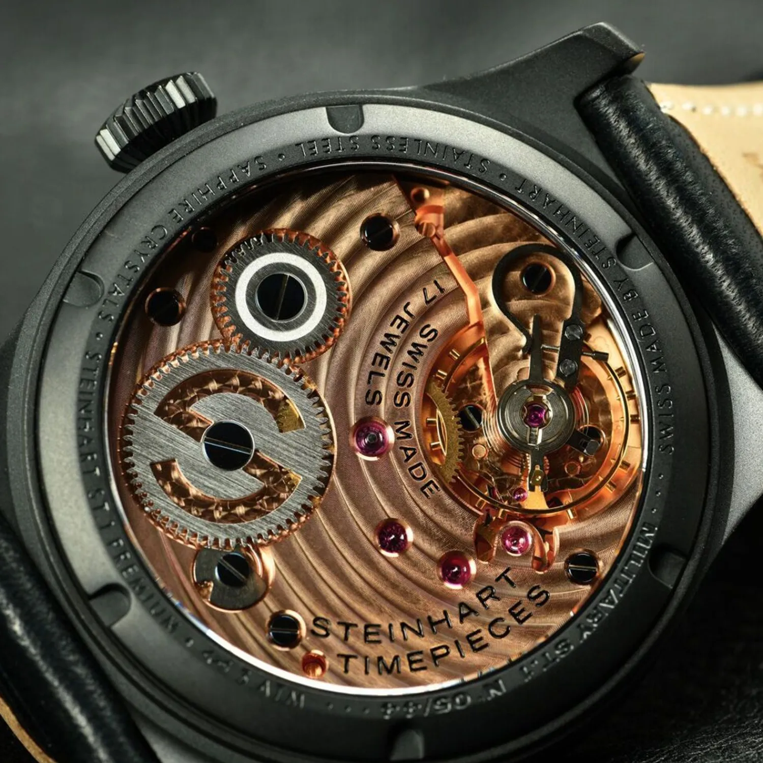 Steinhart Watches Beperkte Editie^Militaire 47 St1 Pink Gold Ltd.-Editie