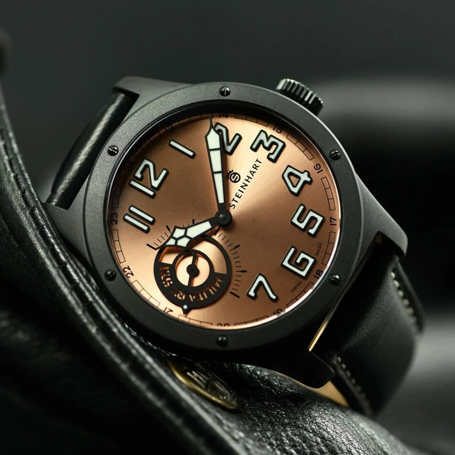 Steinhart Watches Beperkte Editie^Militaire 47 St1 Pink Gold Ltd.-Editie