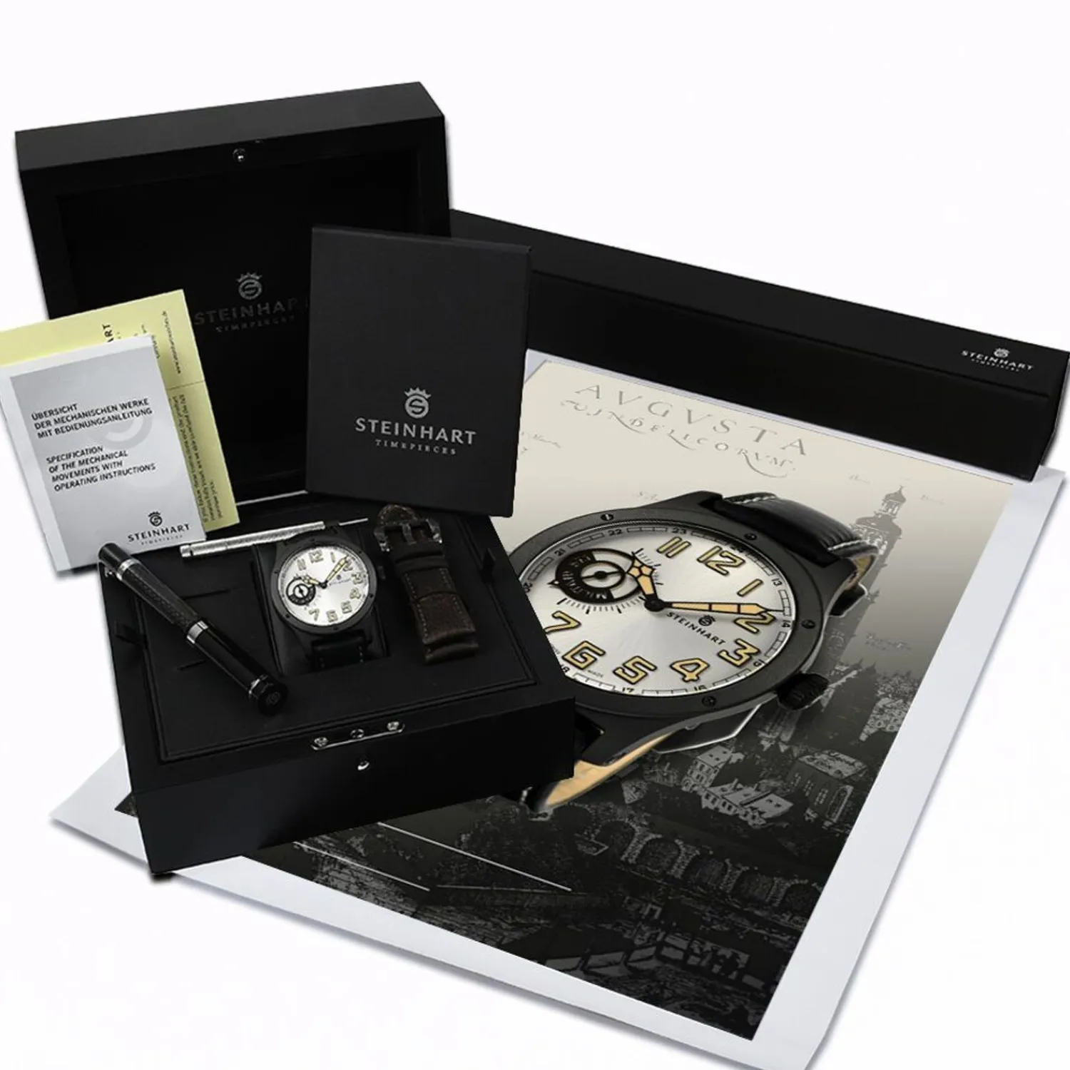 Steinhart Watches Beperkte Editie^Militaire 47 St1 Silber Ltd.-Editie