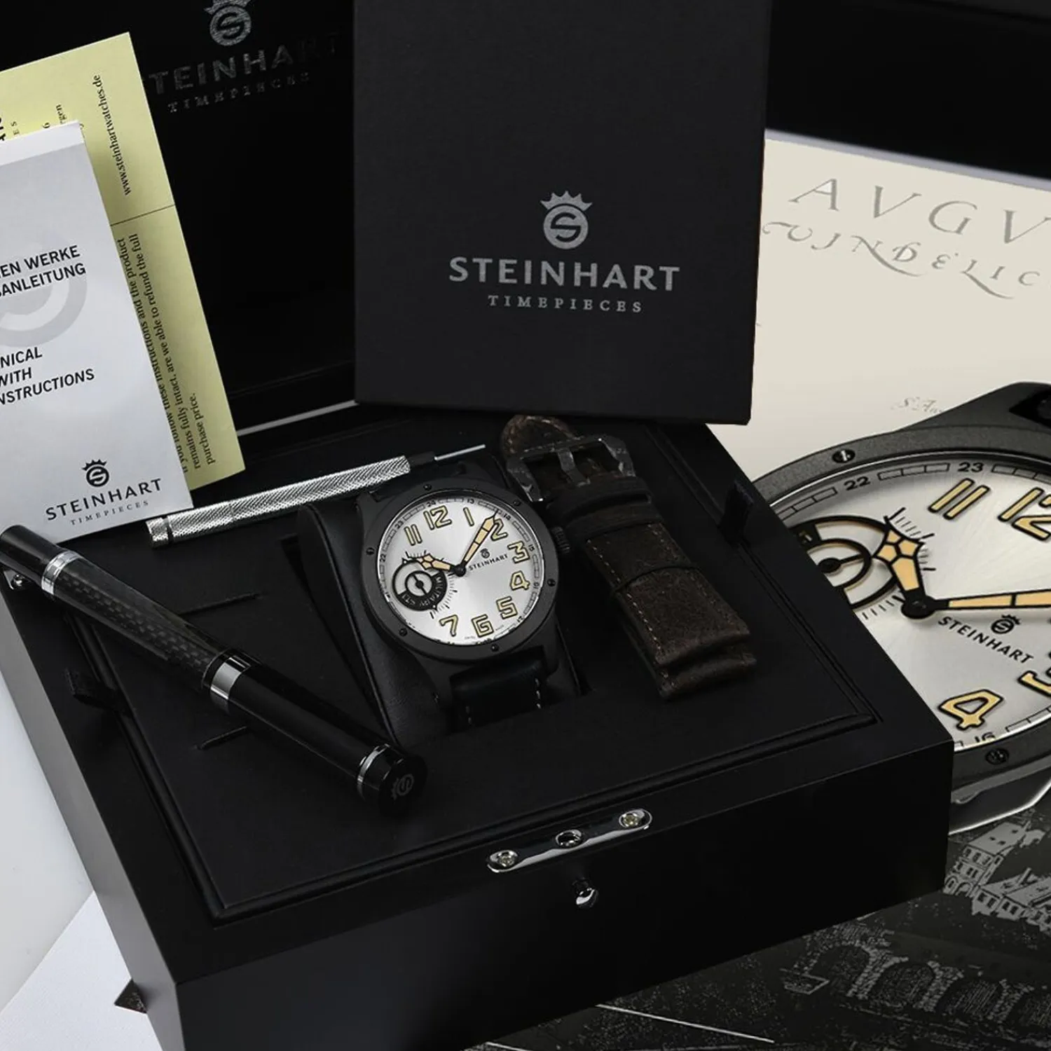 Steinhart Watches Beperkte Editie^Militaire 47 St1 Silber Ltd.-Editie