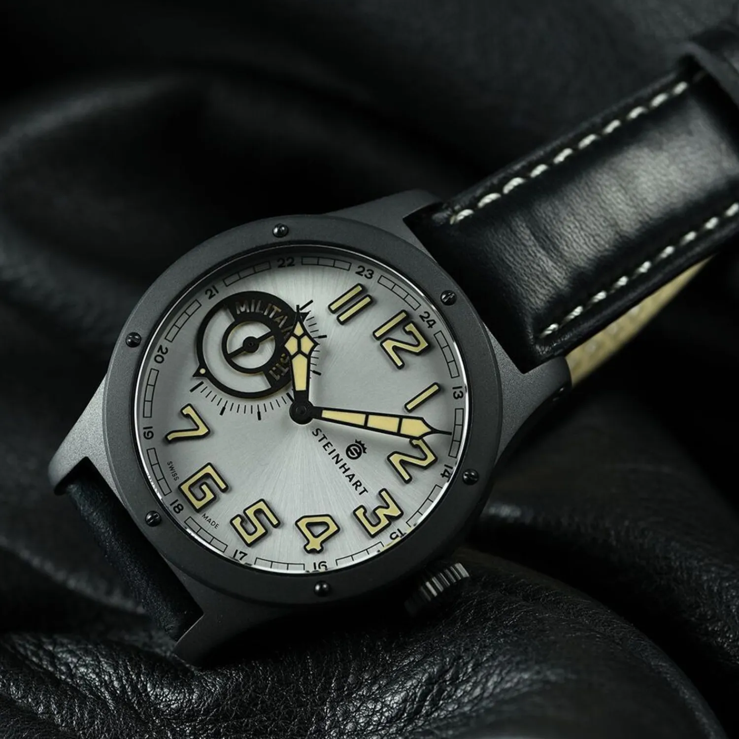 Steinhart Watches Beperkte Editie^Militaire 47 St1 Silber Ltd.-Editie
