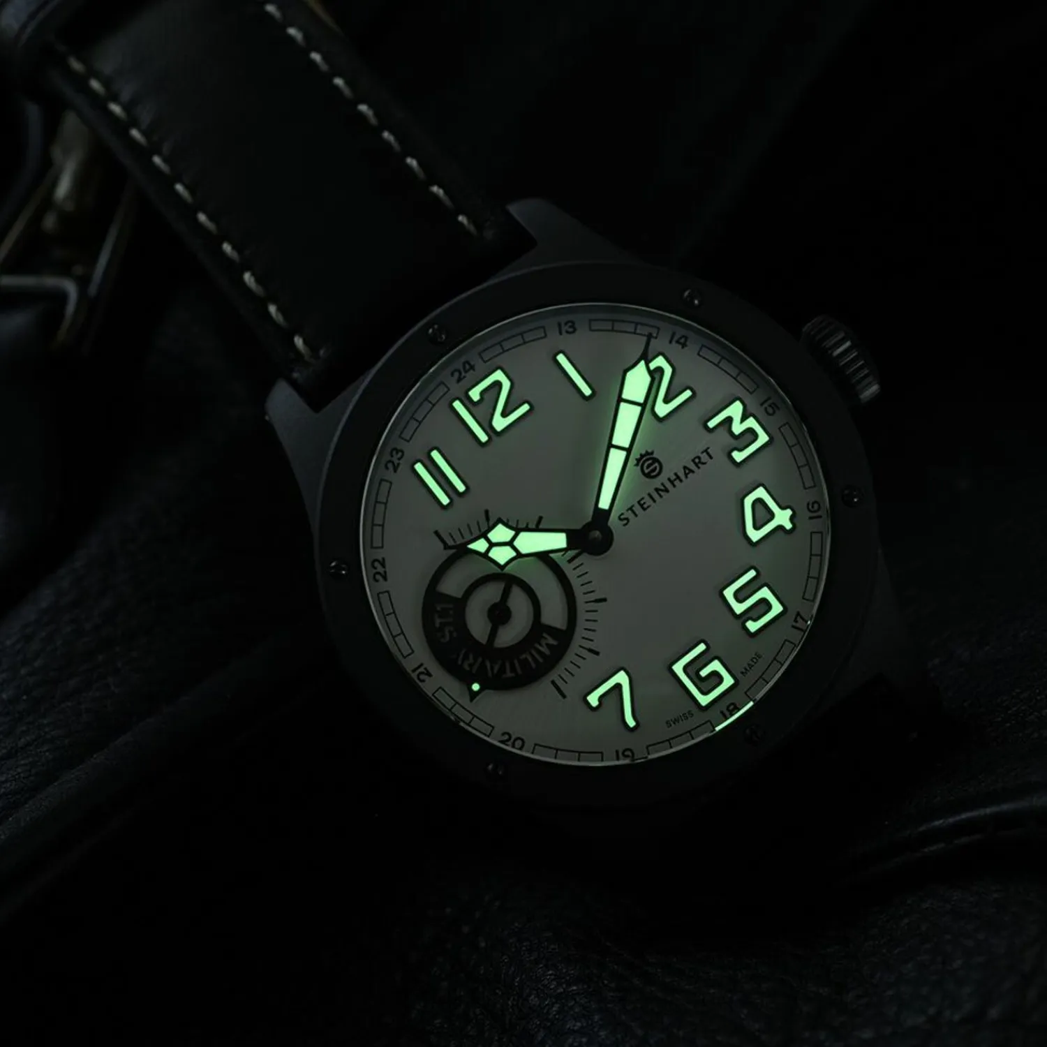 Steinhart Watches Beperkte Editie^Militaire 47 St1 Silber Ltd.-Editie