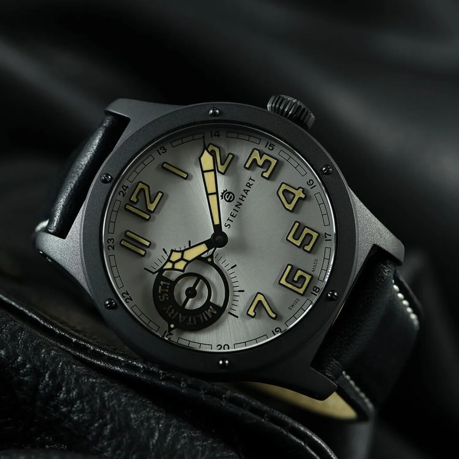 Steinhart Watches Beperkte Editie^Militaire 47 St1 Silber Ltd.-Editie