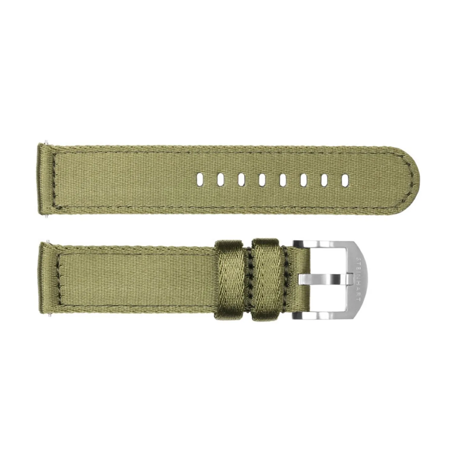 Steinhart Watches Bandjes 22 Mm^Nato Band Groen Met Oem Gesp Staal Maat L