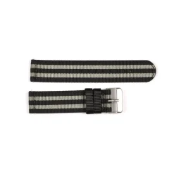 Steinhart Watches Bandjes 22 Mm^Nato Band Zwart/Grijs