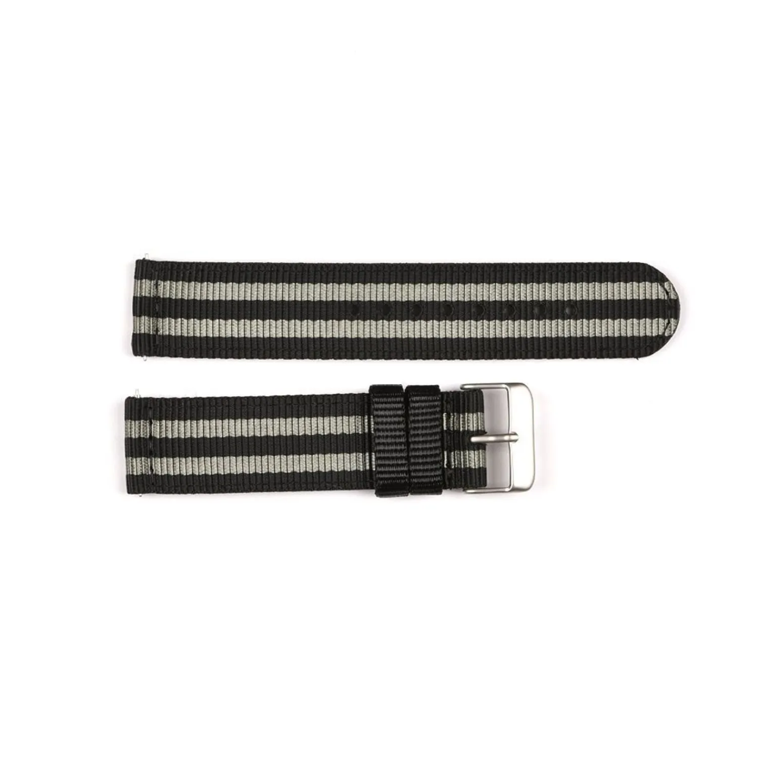 Steinhart Watches Bandjes 20 Mm^Nato Band Zwart/Grijs
