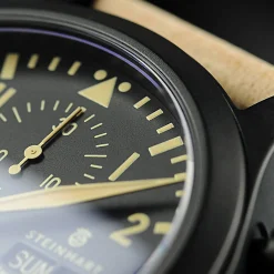 Steinhart Watches Pilotenhorloges^Nav B Chrono Ii Zwart Dlc