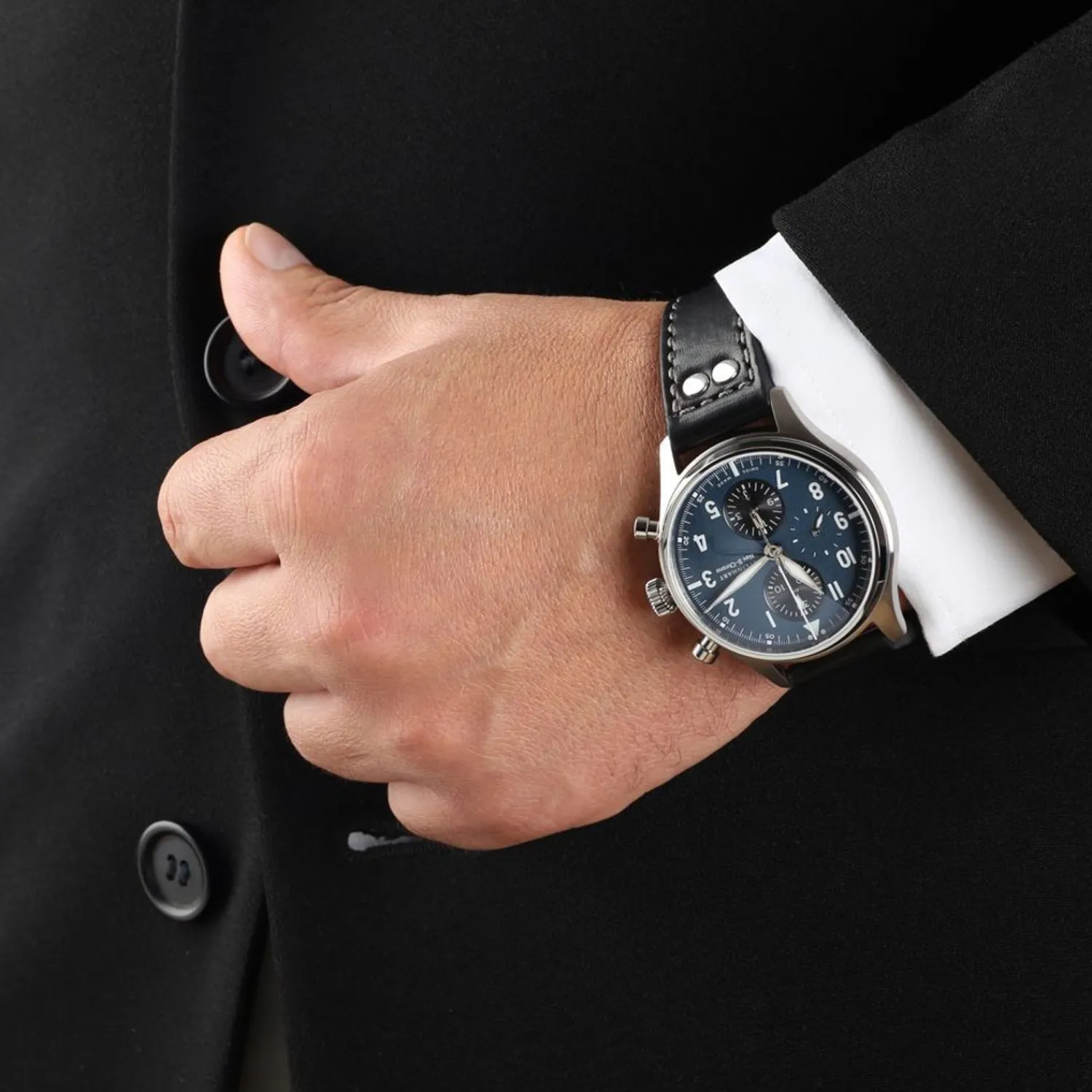 Steinhart Watches Chronografen^Nav.B-Chrono 42 Klassiek A-Type Blauw