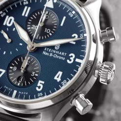 Steinhart Watches Chronografen^Nav.B-Chrono 42 Klassiek A-Type Blauw