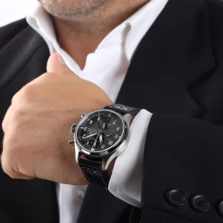 Steinhart Watches Pilotenhorloges^Nav.B-Chrono 42 Klassiek A-Type Zwart