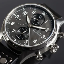 Steinhart Watches Pilotenhorloges^Nav.B-Chrono 42 Klassiek A-Type Zwart
