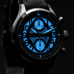 Steinhart Watches Chronografen^Nav.B-Chrono 42 Skeletblauw