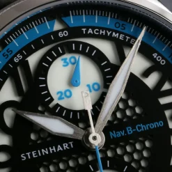 Steinhart Watches Beperkte Editie^Nav.B-Chrono 42 Skeletblauw