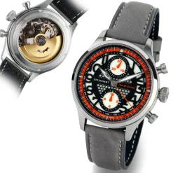 Steinhart Watches Chronografen^Nav.B-Chrono 42 Skelet Oranje