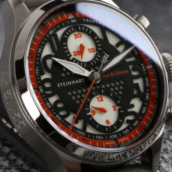 Steinhart Watches Chronografen^Nav.B-Chrono 42 Skelet Oranje