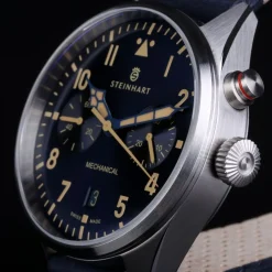 Steinhart Watches Chronografen^Nav.B - Monopusher 42 Blauw