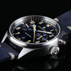 Steinhart Watches Chronografen^Nav.B - Monopusher 42 Blauw