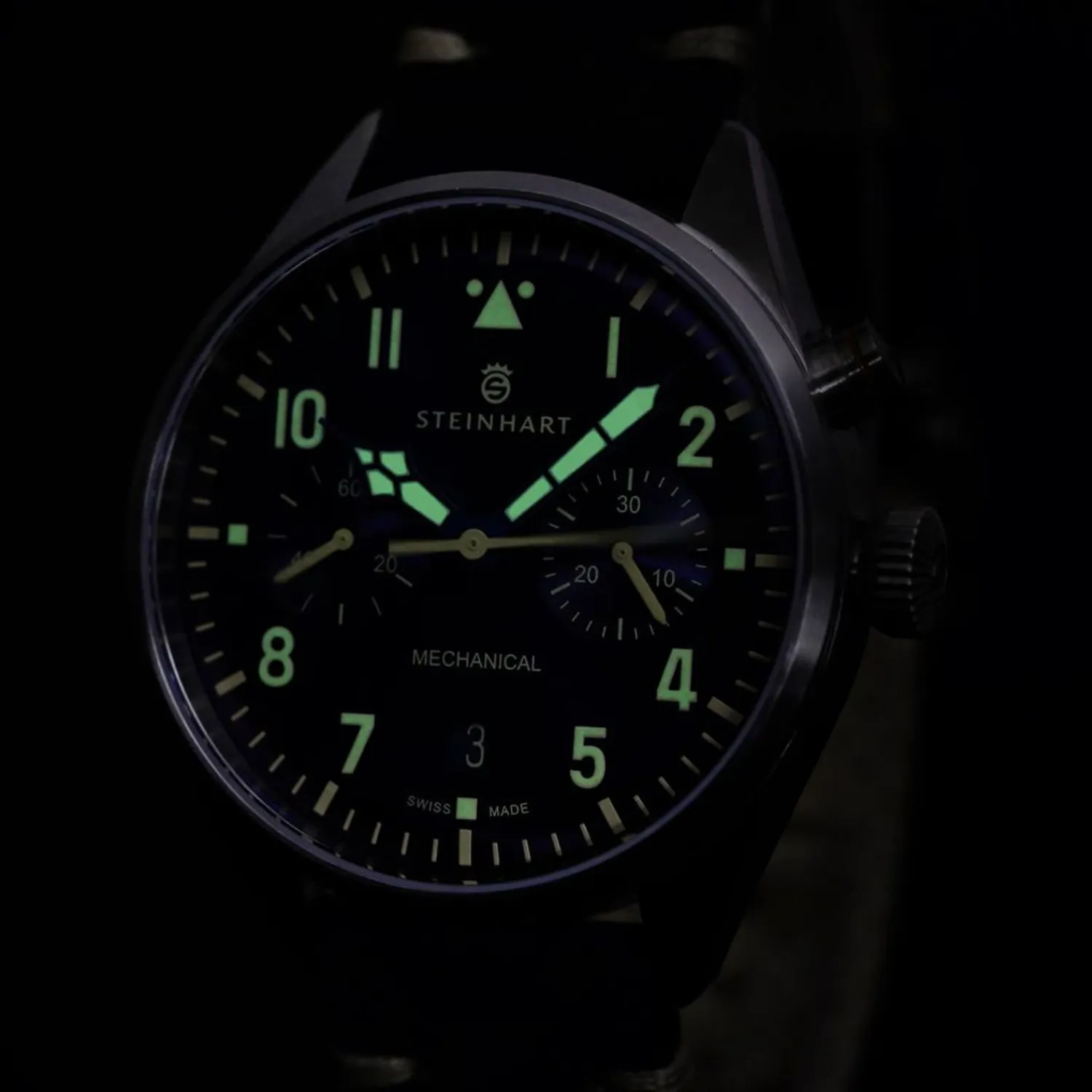 Steinhart Watches Chronografen^Nav.B - Monopusher 42 Blauw