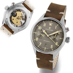 Steinhart Watches Beperkte Editie^Nav.B - Monopusher 42 Grijs