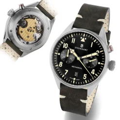 Steinhart Watches Chronografen^Nav.B - Monopusher 42 Zwart