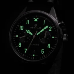 Steinhart Watches Chronografen^Nav.B - Monopusher 42 Zwart