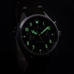 Steinhart Watches Chronografen^Nav.B - Monopusher 42 Zwart