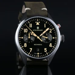 Steinhart Watches Beperkte Editie^Nav.B - Monopusher 42 Zwart
