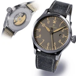 Steinhart Watches Pilotenhorloges^Nav B-Uhr 44 Datum Vintage Grijs