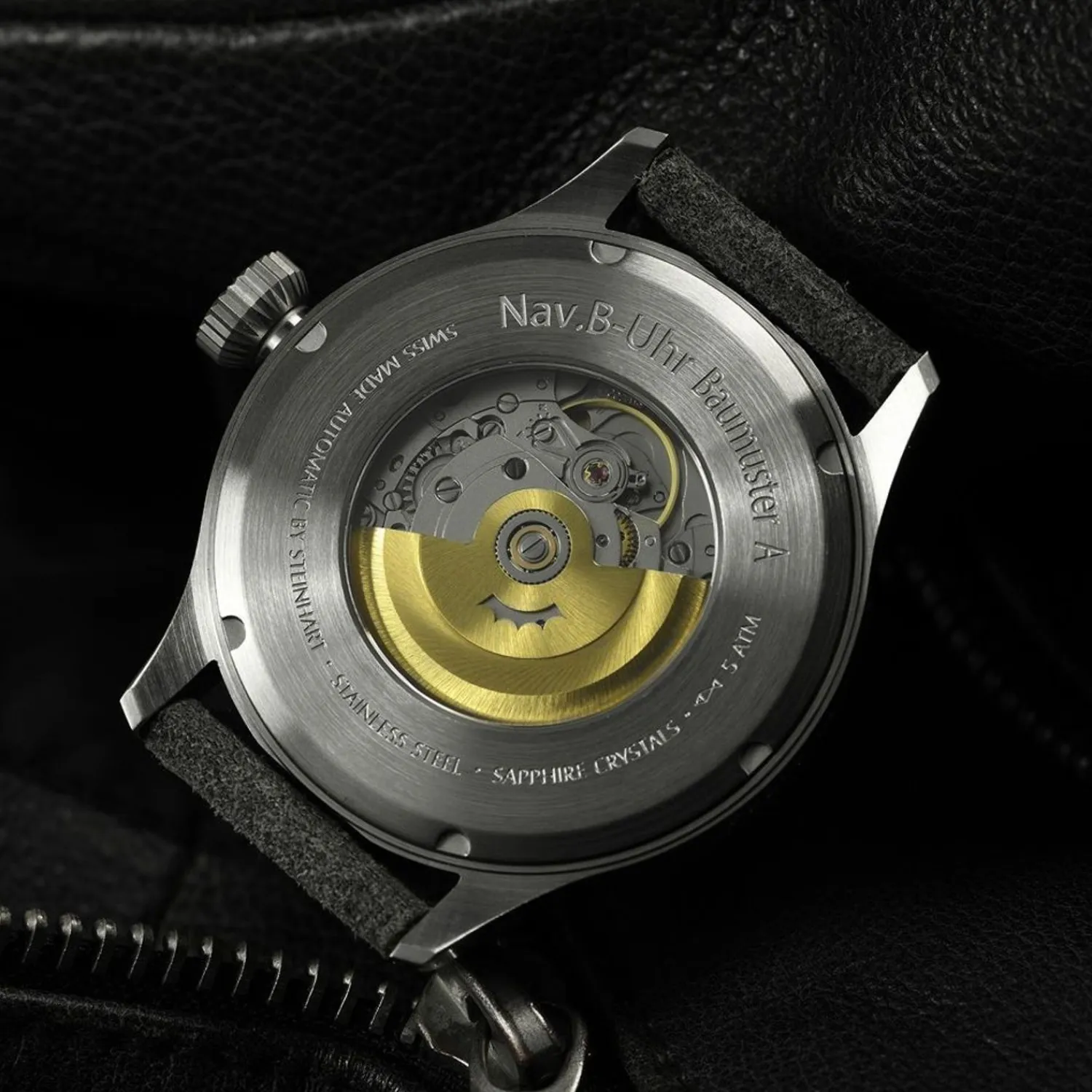 Steinhart Watches Pilotenhorloges^Nav B-Uhr 44 Datum Vintage Grijs