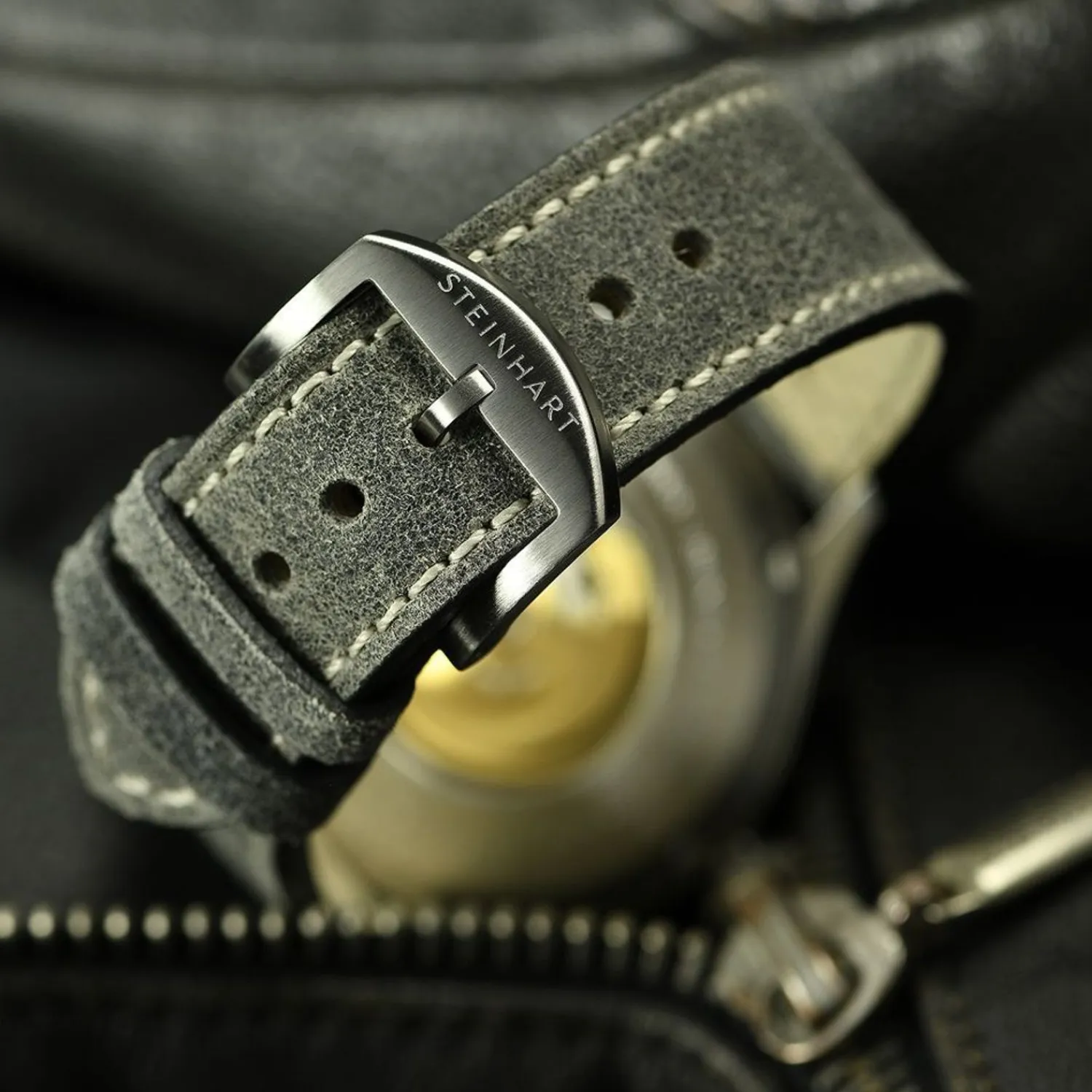 Steinhart Watches Pilotenhorloges^Nav B-Uhr 44 Datum Vintage Grijs