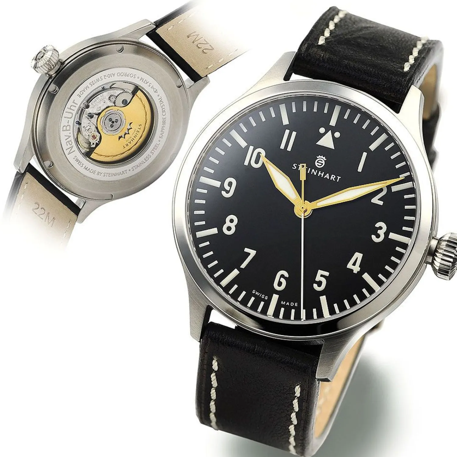 Steinhart Watches Pilotenhorloges^Nav B-Uhr 47 Premium Automatik