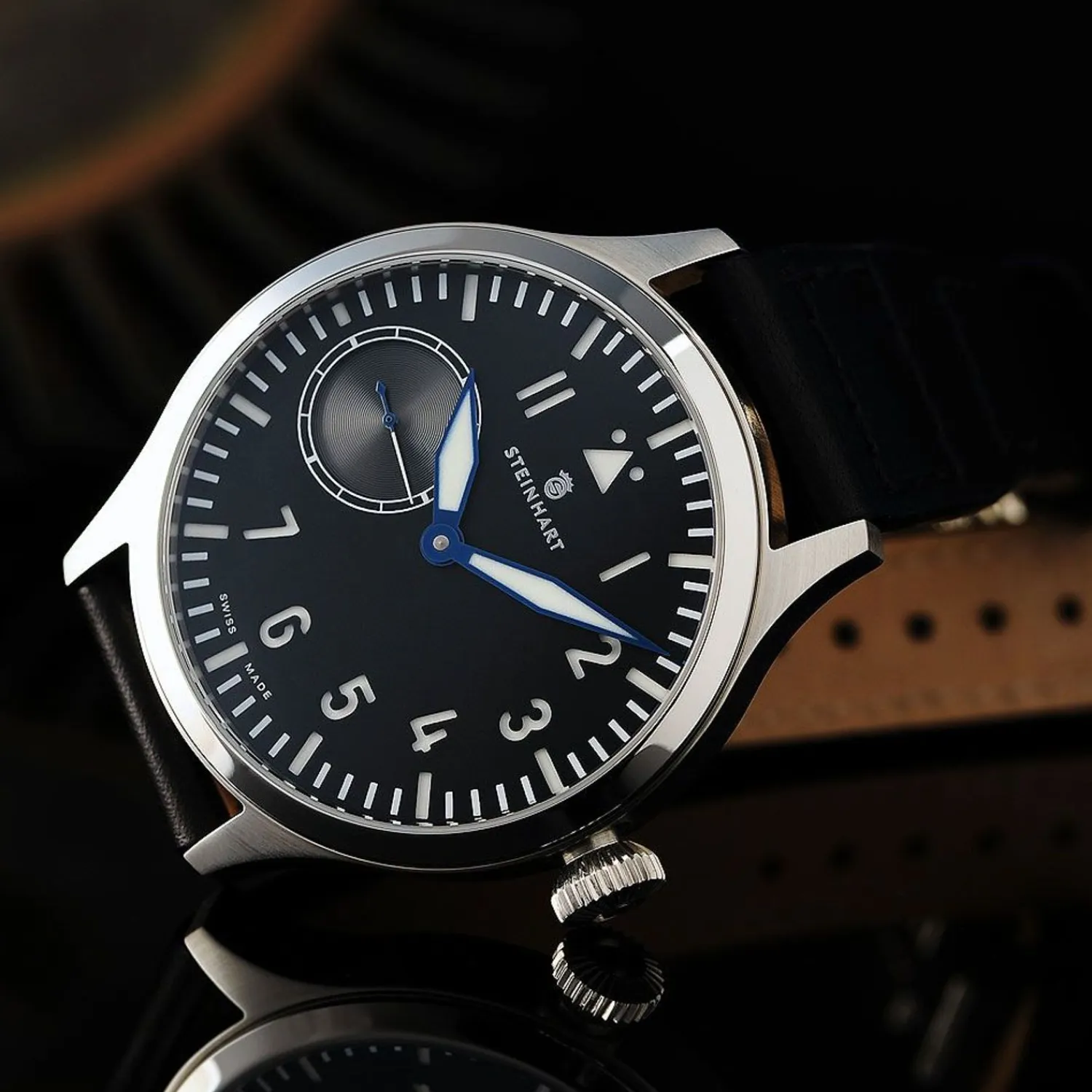 Steinhart Watches Pilotenhorloges^Nav B-Uhr 44 St1 Premium Goud